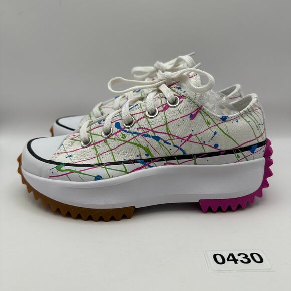 CONVERSE Women's 5 Run Star Hike Low Splatter Canvas Sneaker - Picture 6 of 7